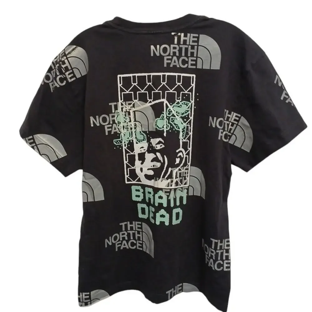 The North Face Brain‎ Dead Collab Collectible T-shirt Sz M Black Skull Embroider